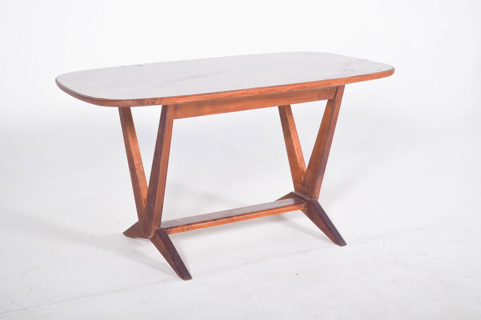 Rectangular Coffee Table with V-Shaped Legs, 1950s - 2