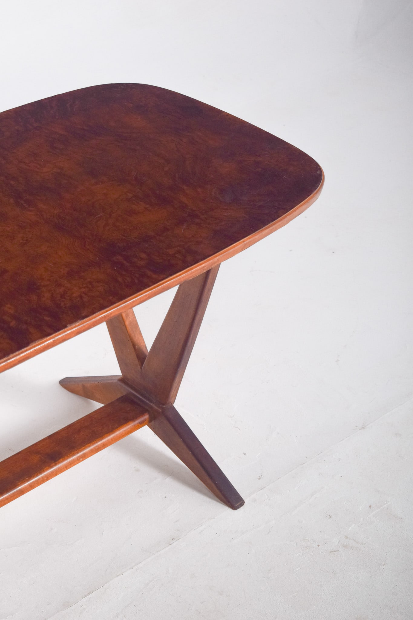 Rectangular Coffee Table with V-Shaped Legs, 1950s - 3