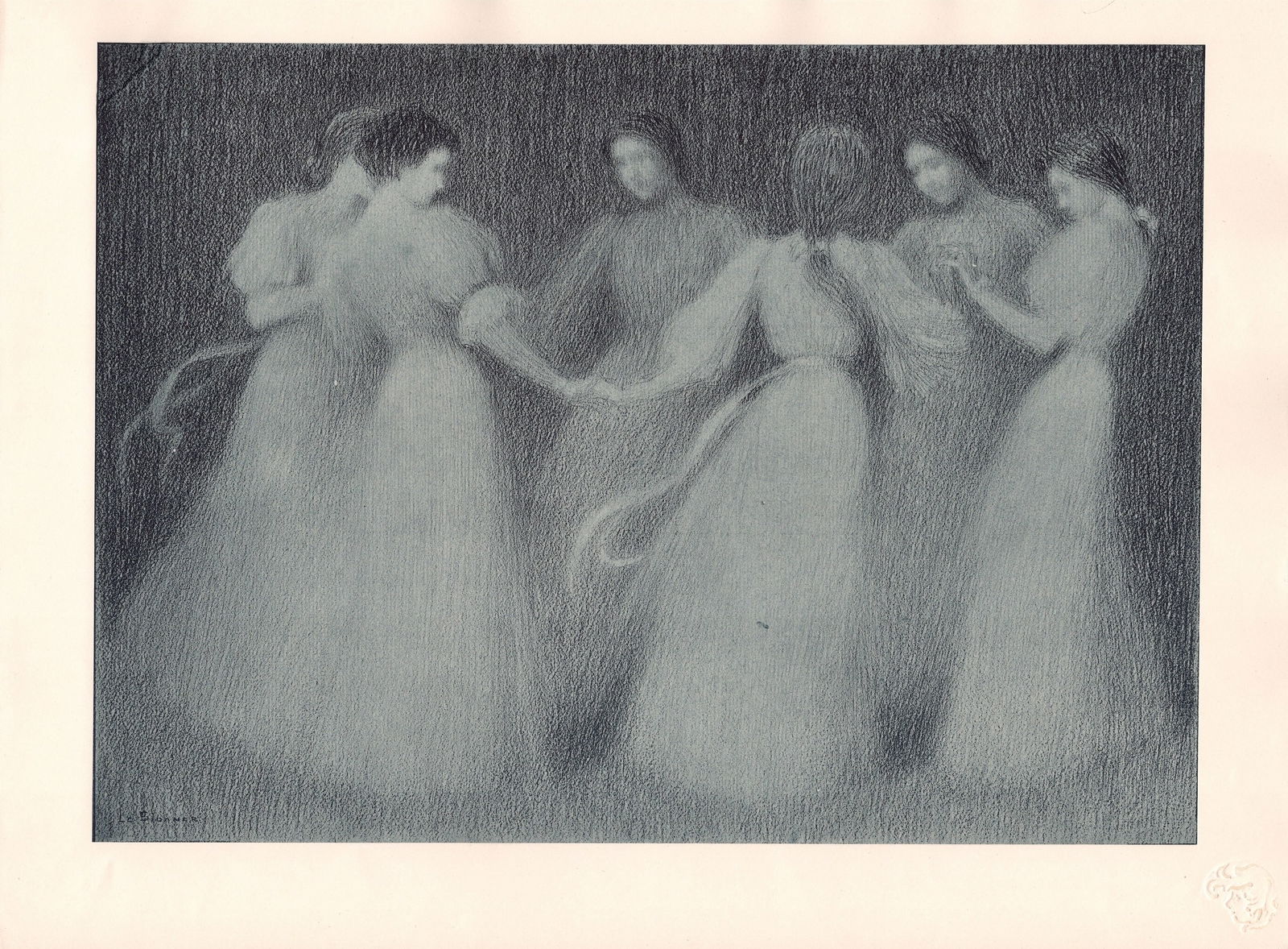 Henri Eugène Le Sidaner, La Ronde, 1898, Lithograph - 3