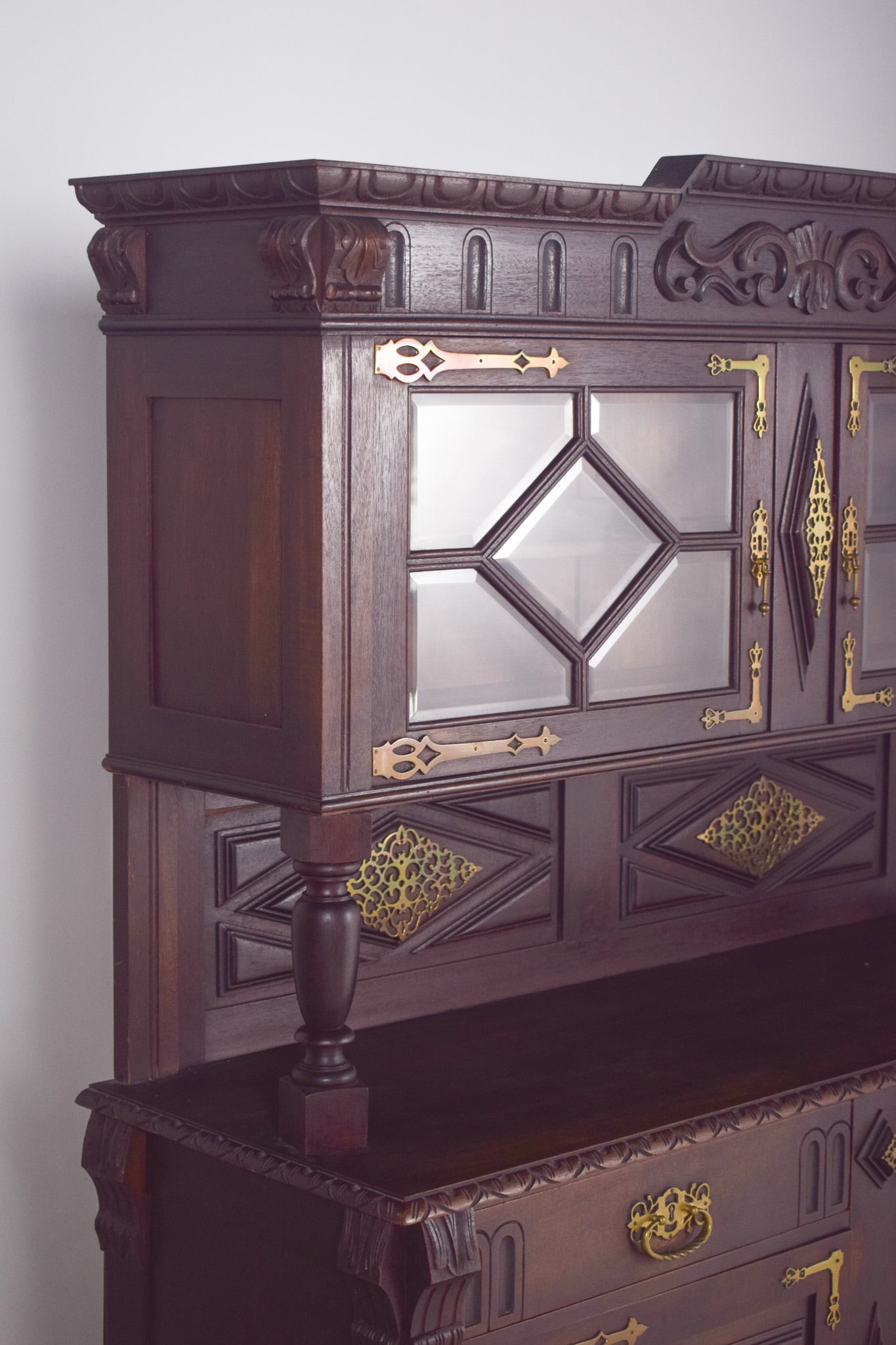 Antique Dutch Cabinet with Brass Fittings, 1800s - 10