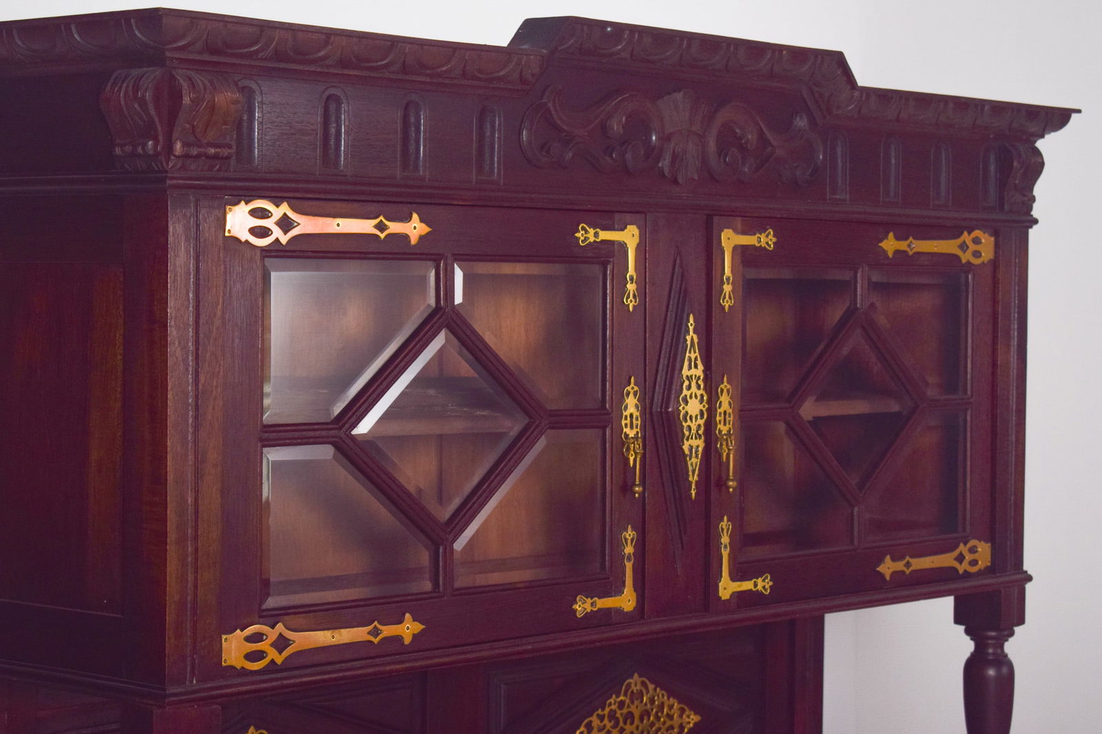 Antique Dutch Cabinet with Brass Fittings, 1800s - 12