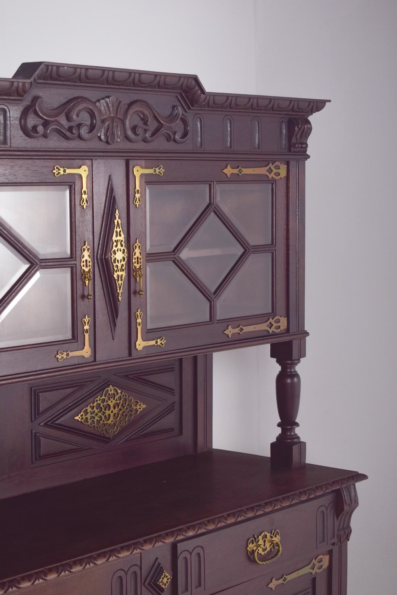 Antique Dutch Cabinet with Brass Fittings, 1800s - 13