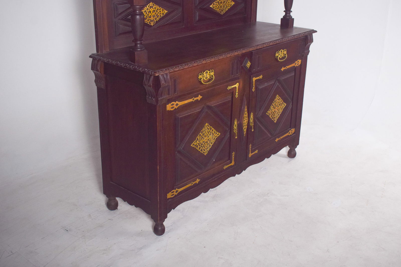 Antique Dutch Cabinet with Brass Fittings, 1800s - 5