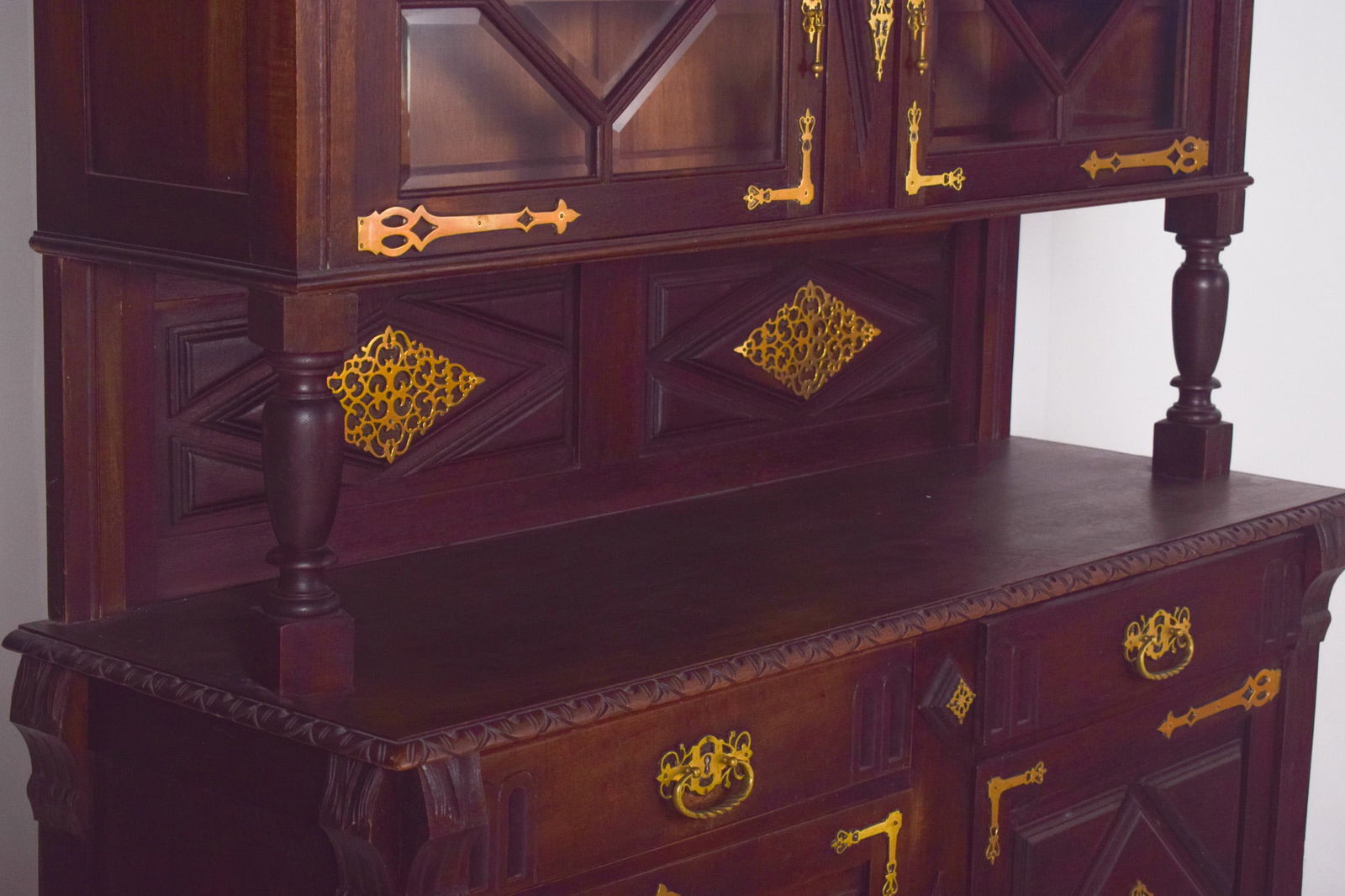 Antique Dutch Cabinet with Brass Fittings, 1800s - 7