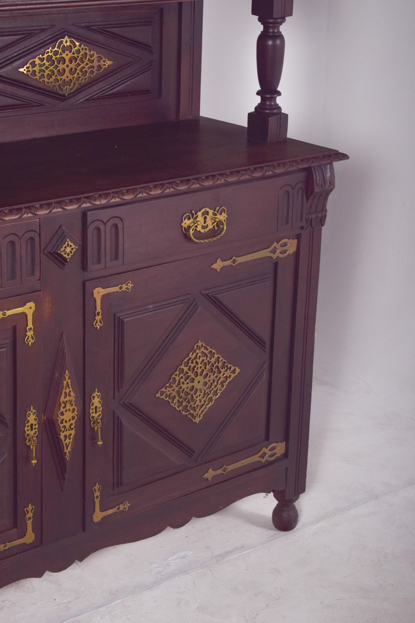 Antique Dutch Cabinet with Brass Fittings, 1800s - 9