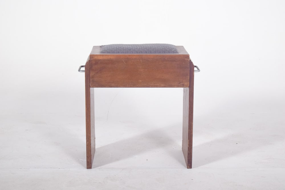 Mid-Century Modern Wooden Piano Bench - 3