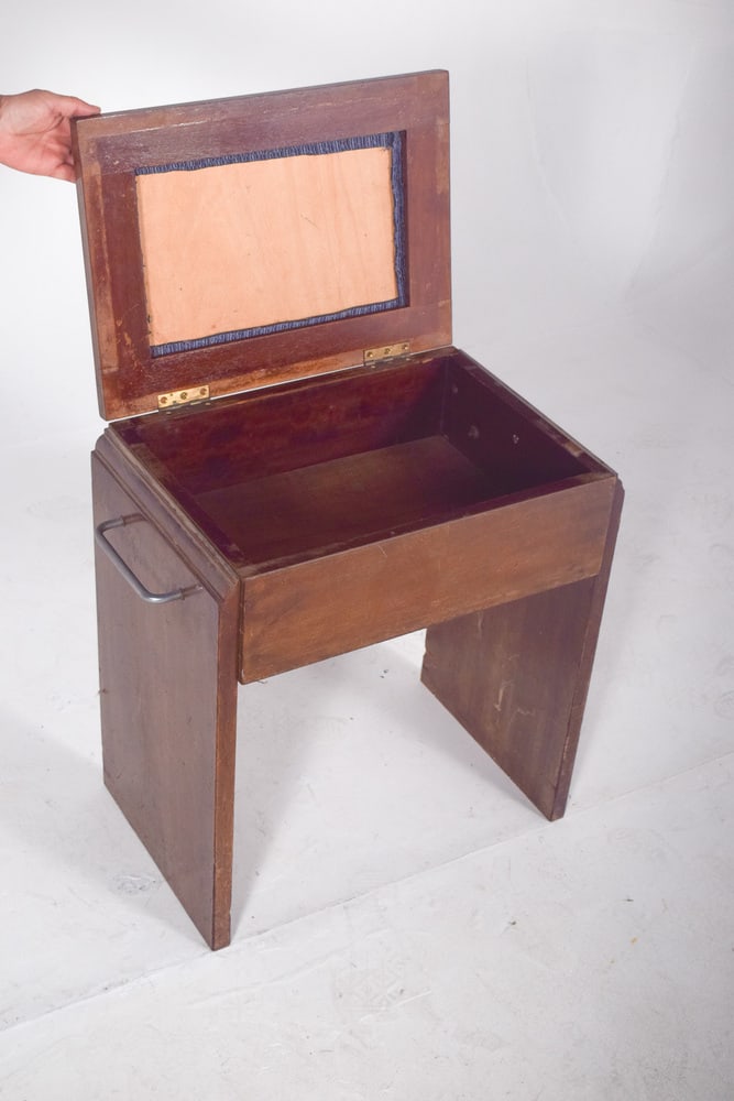 Mid-Century Modern Wooden Piano Bench - 5