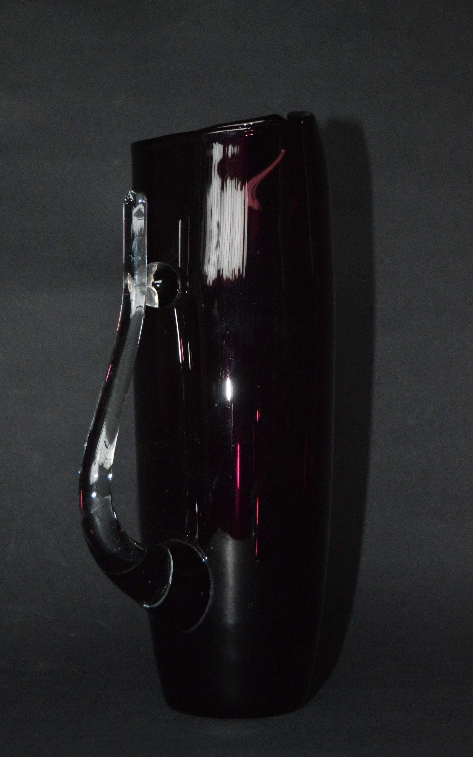 Glass Carafe attributed to Wszewłod Sarnecki, 1980s - 2