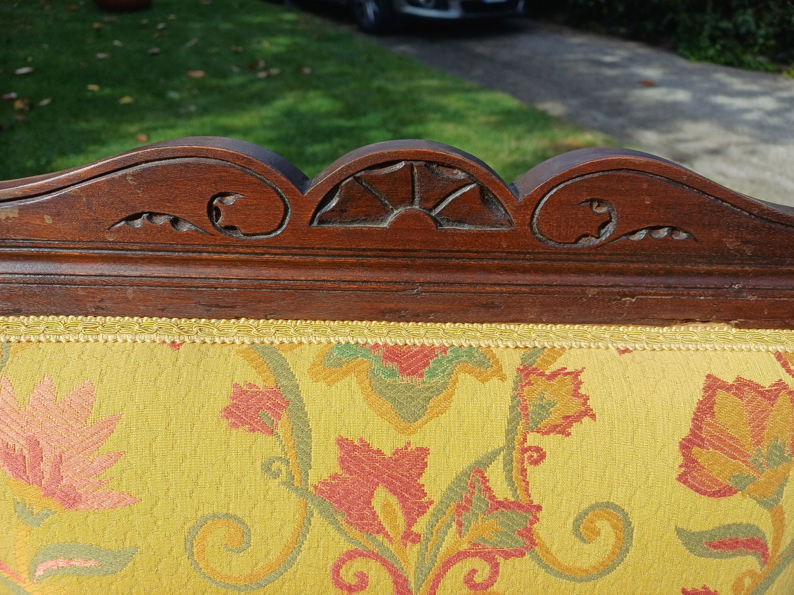 Walnut Armchairs with Silk Upholstery, 1830, Set of 2 - 10