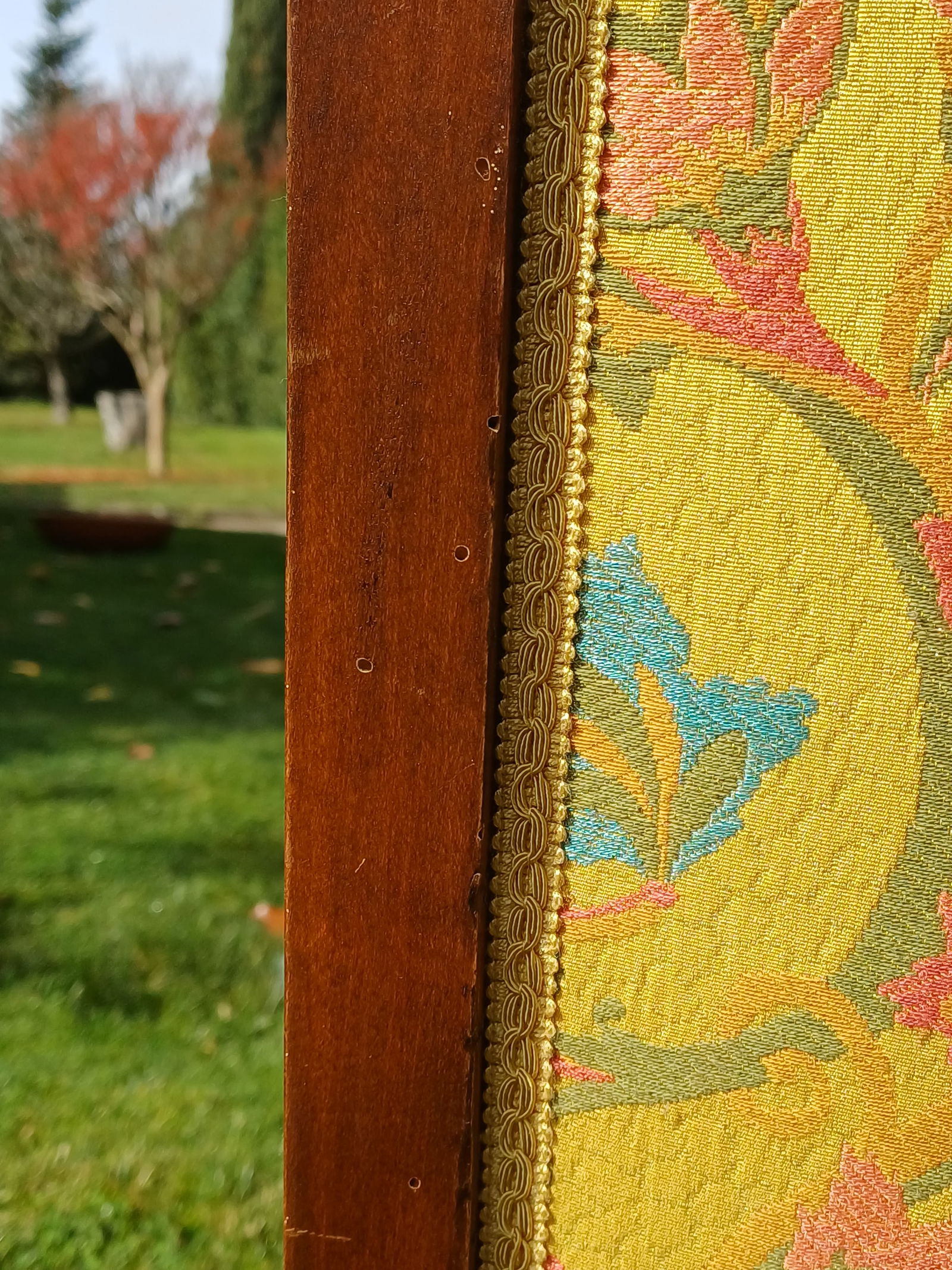 Walnut Armchairs with Silk Upholstery, 1830, Set of 2 - 4