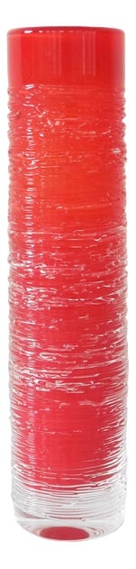 Glass Vase by Edenfalk, Skruf, Sweden: A stunning handblown vintage crystal vase known as "Spun" from "Spun" from Skruf, Sweden signed by the talented Bengt Edenfalk. This vase is really special, he has spun clear glass around a cylinder