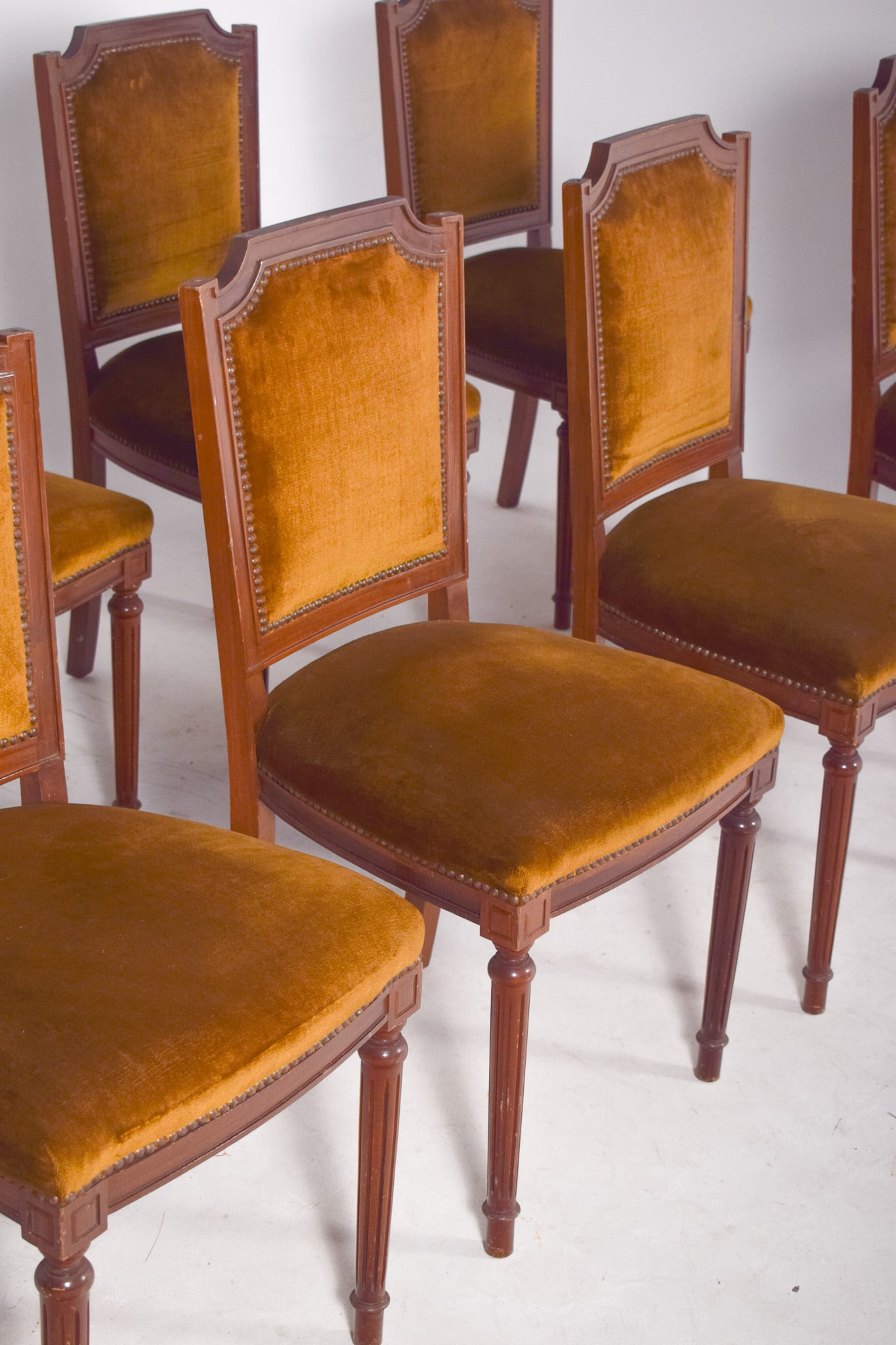 Portuguese Dining Chairs, 1950s, Set of 8 - 8