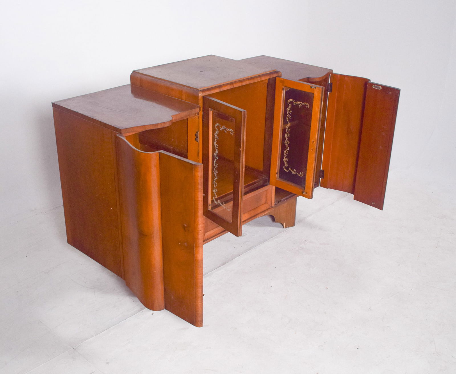 European Art Deco Sideboard with Bar, 1920s - 13