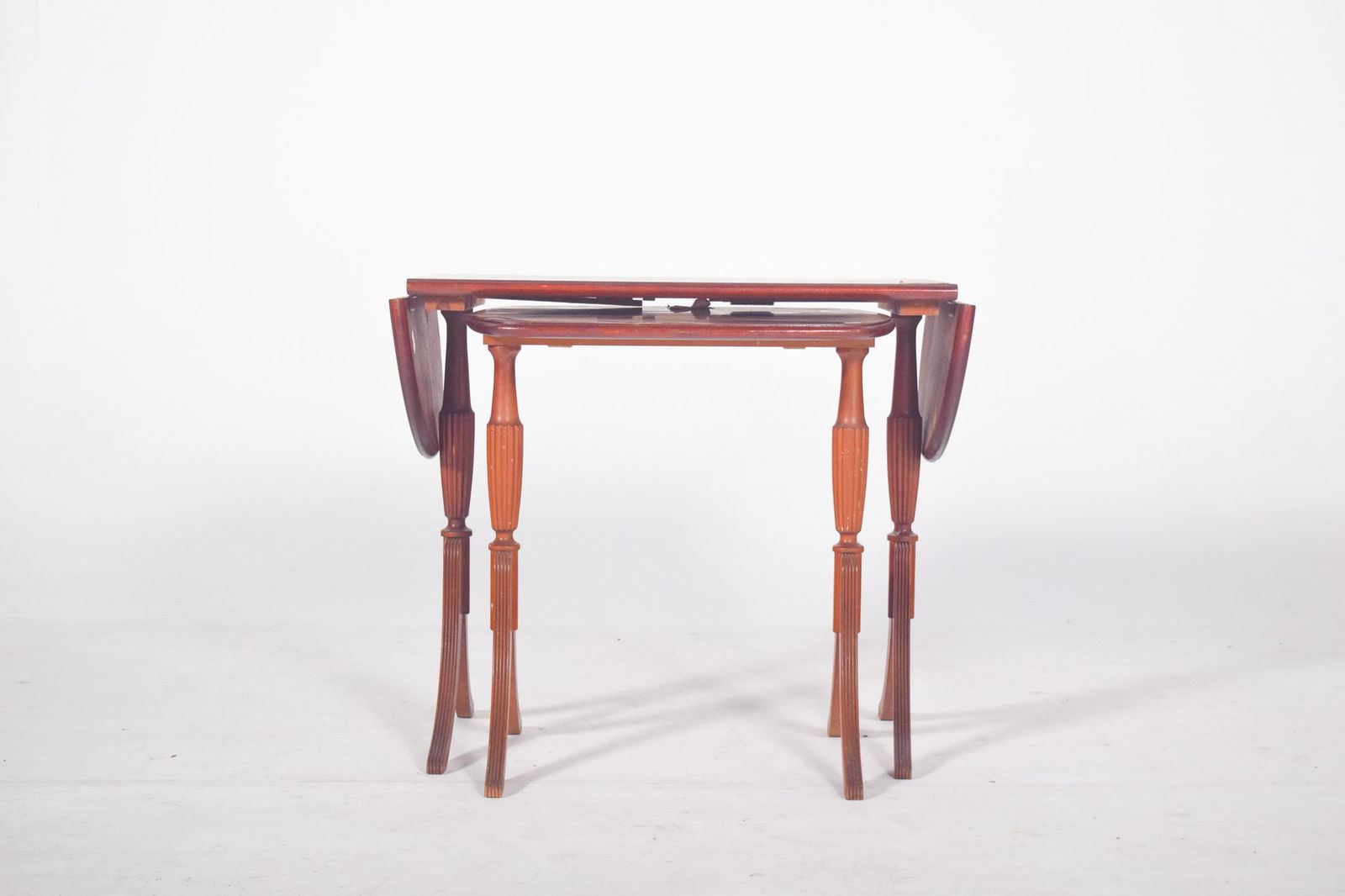 English Wood Nesting Tables, 1890s, Set of 2 - 3