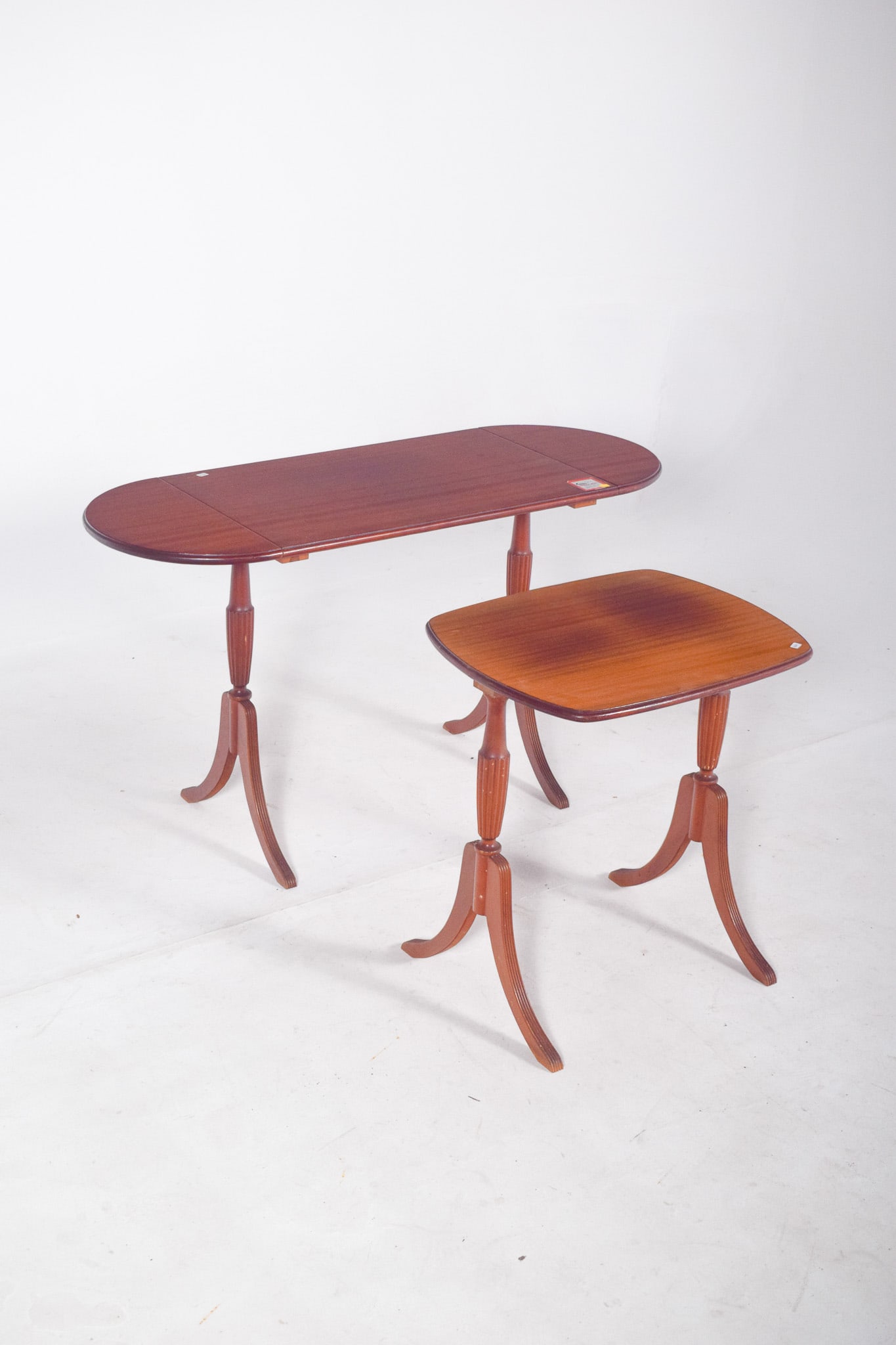 English Wood Nesting Tables, 1890s, Set of 2 - 7