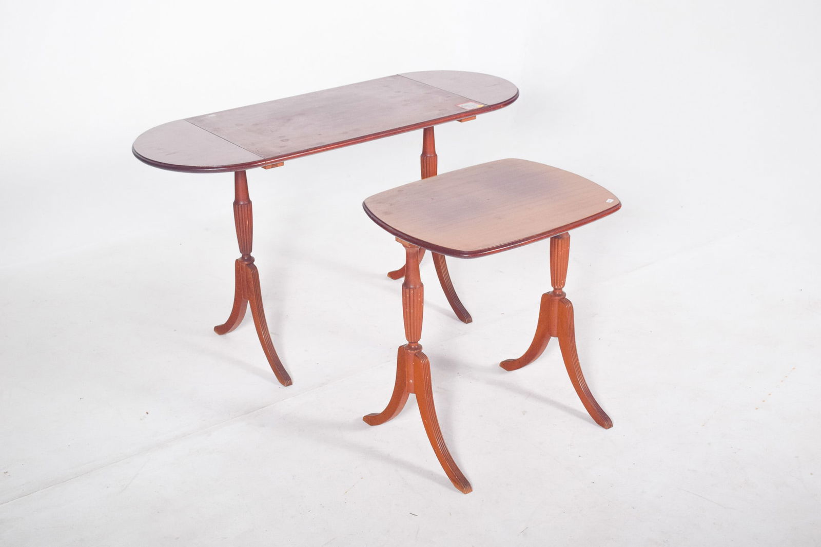 English Wood Nesting Tables, 1890s, Set of 2 - 8