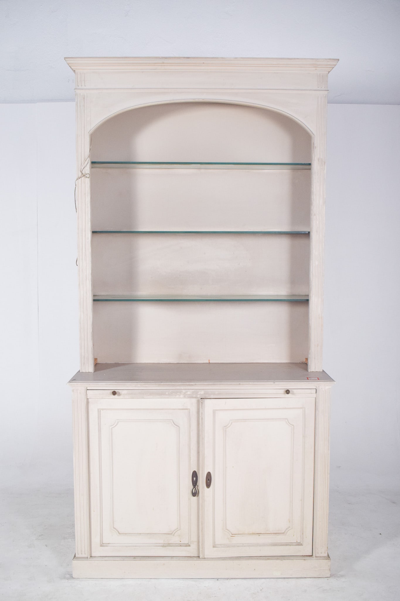 White Painted 2-Door Bookcase, 1890s - 2