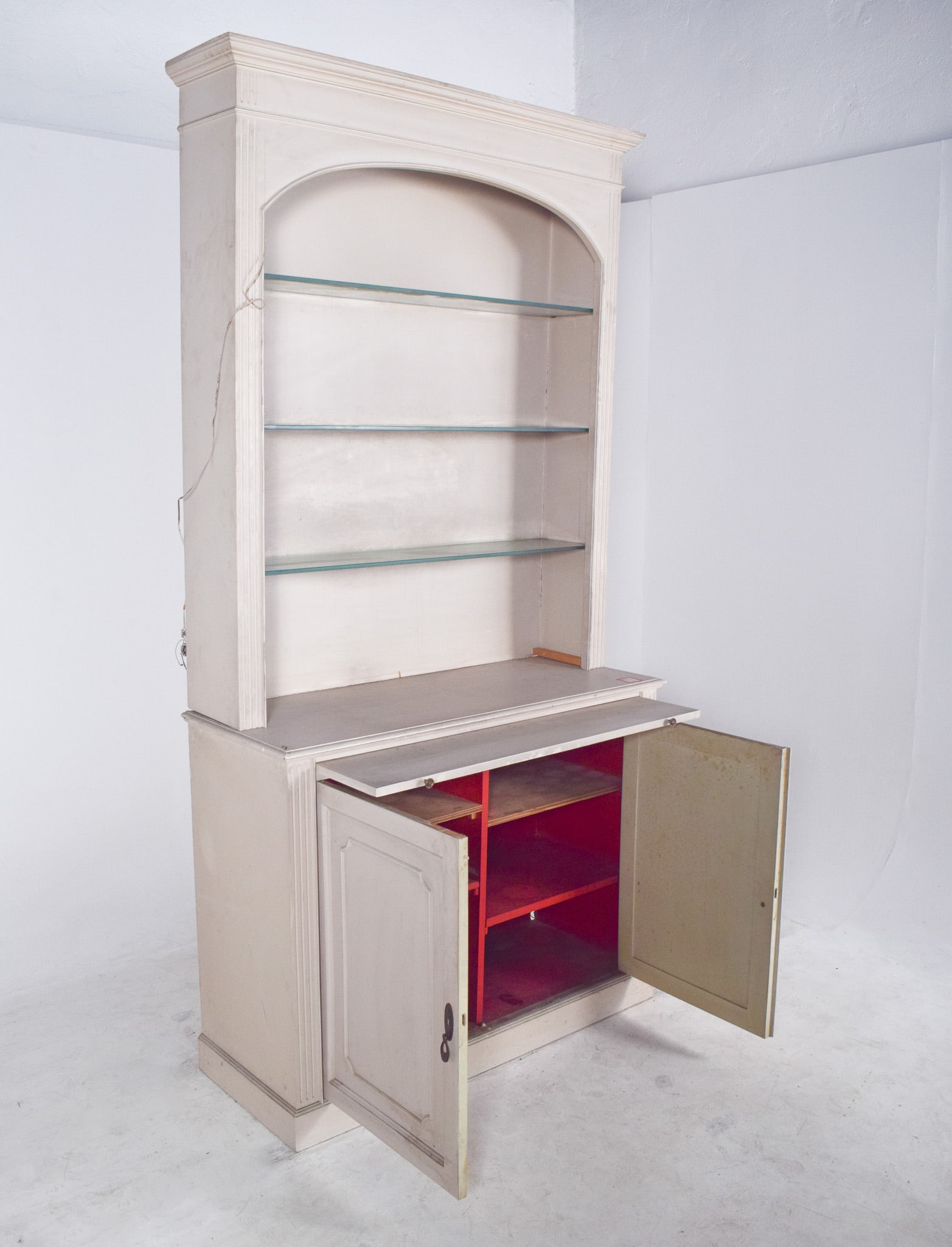 White Painted 2-Door Bookcase, 1890s - 7