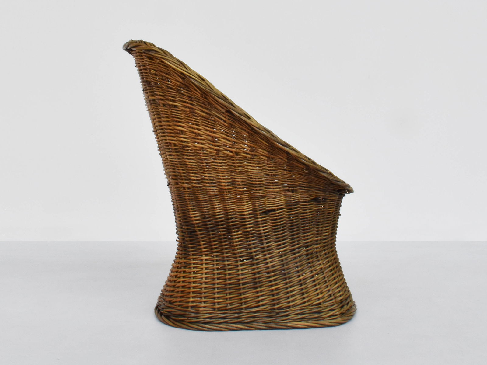 Set of Nordic Barrel Armchairs in Woven Rush, 1970 - 5