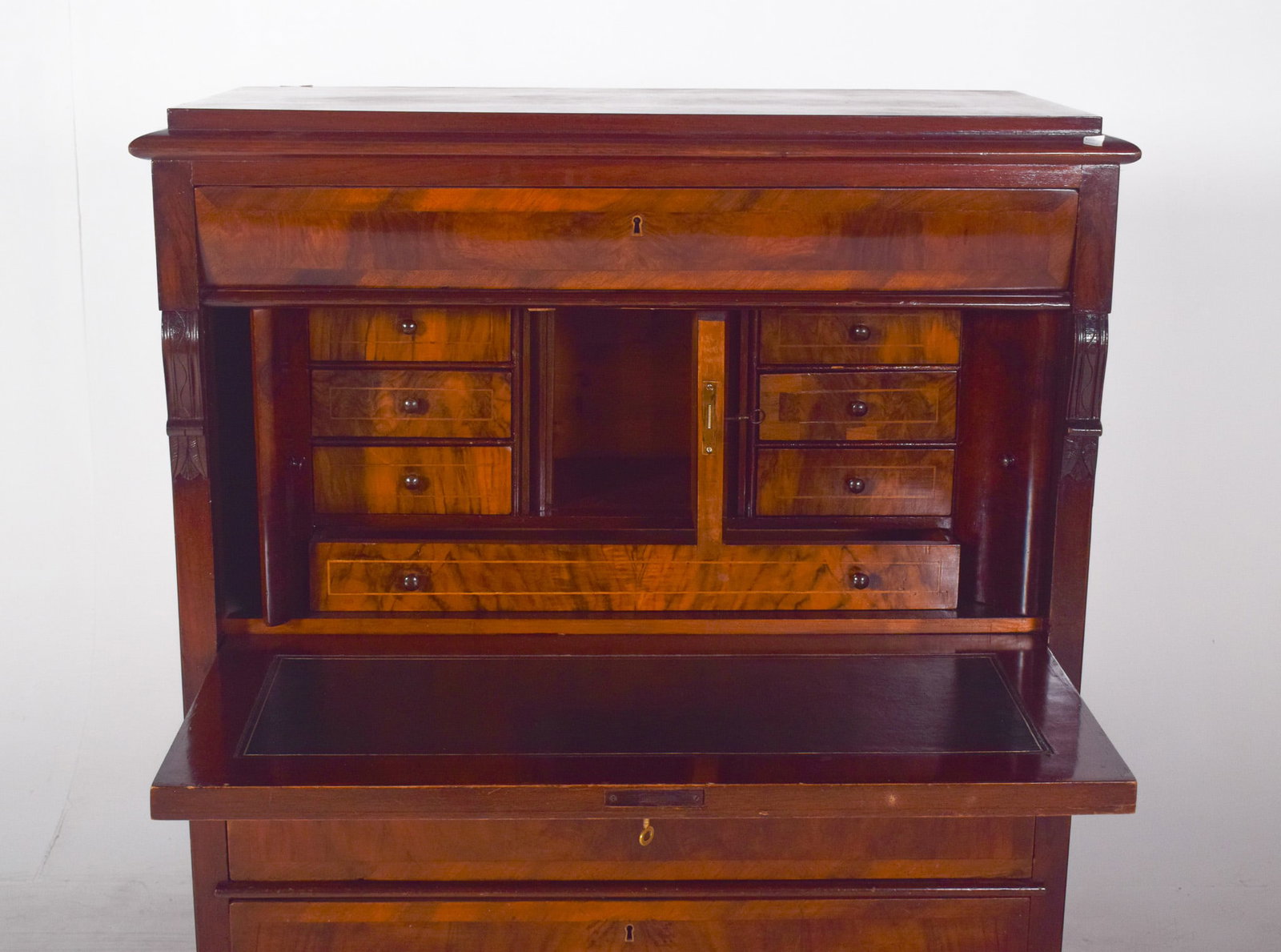 Antique Abattant Cabinet with Large Drawers, 1890s - 17