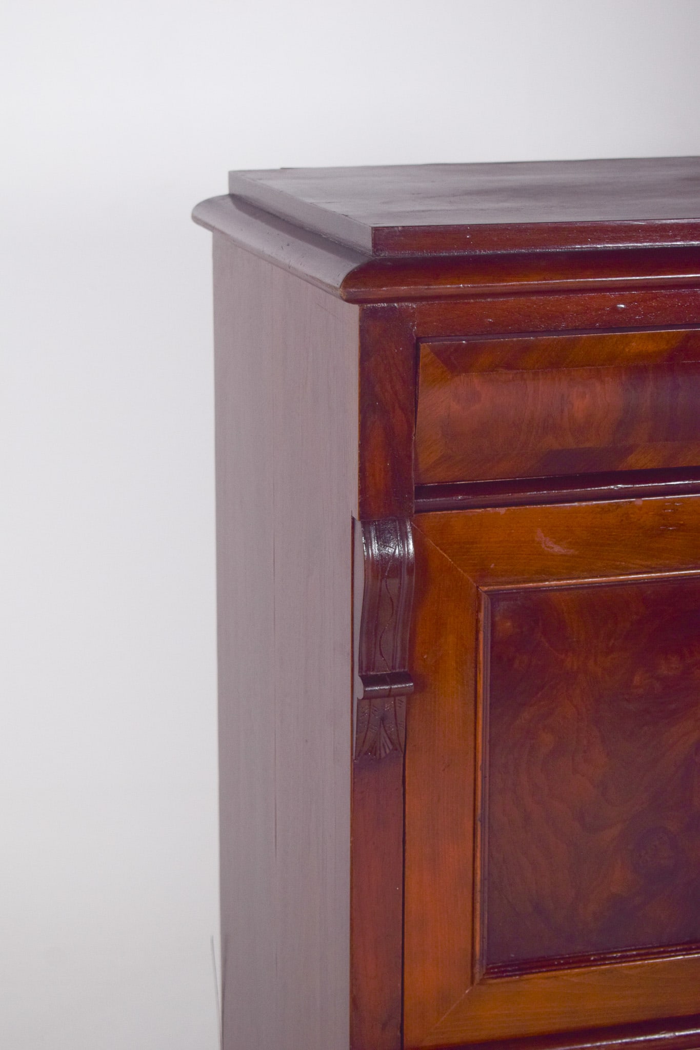 Antique Abattant Cabinet with Large Drawers, 1890s - 3