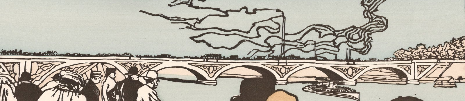 Charles Huard, Pêcheurs à la ligne, 1898, Lithograph - 2