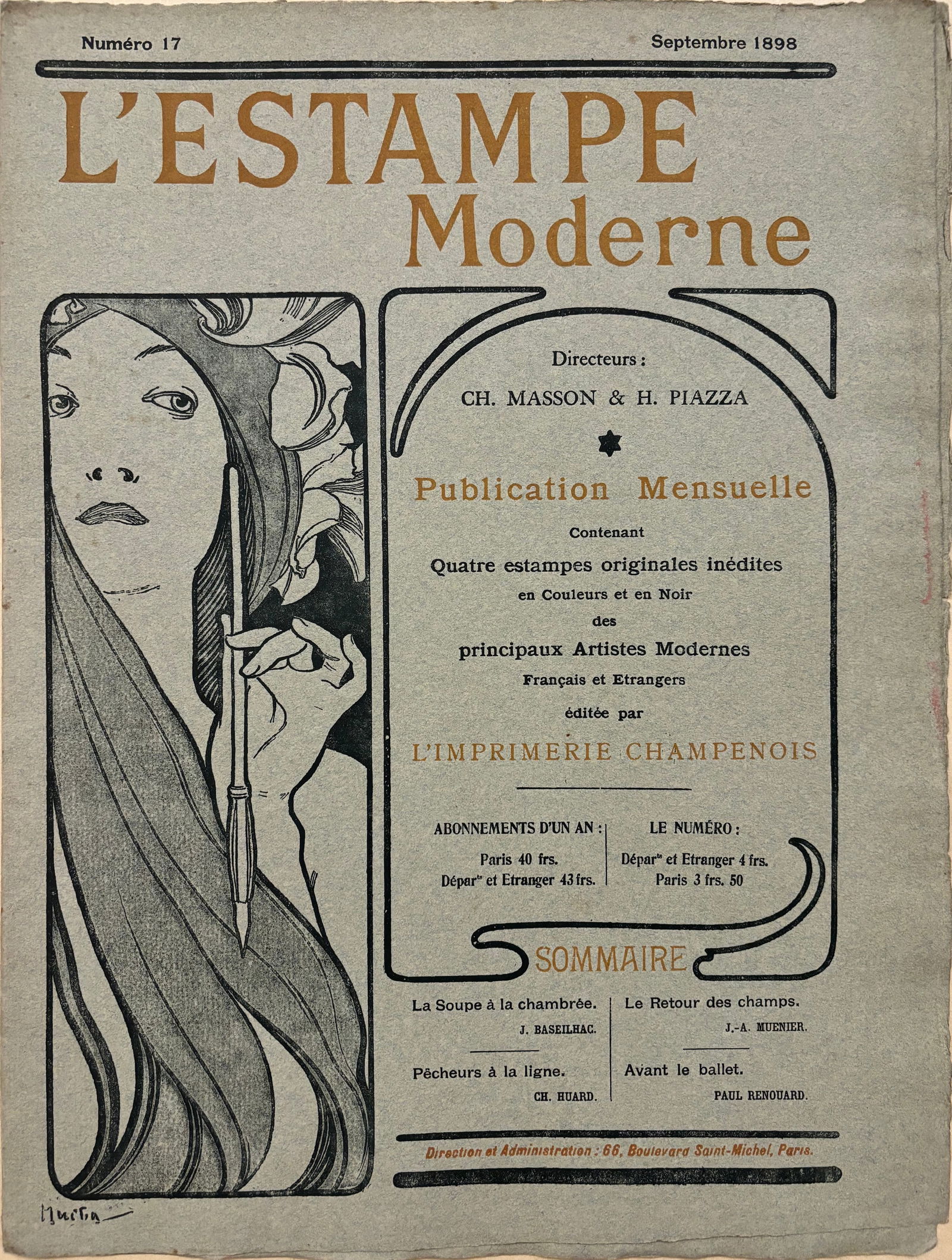 Charles Huard, Pêcheurs à la ligne, 1898, Lithograph - 8