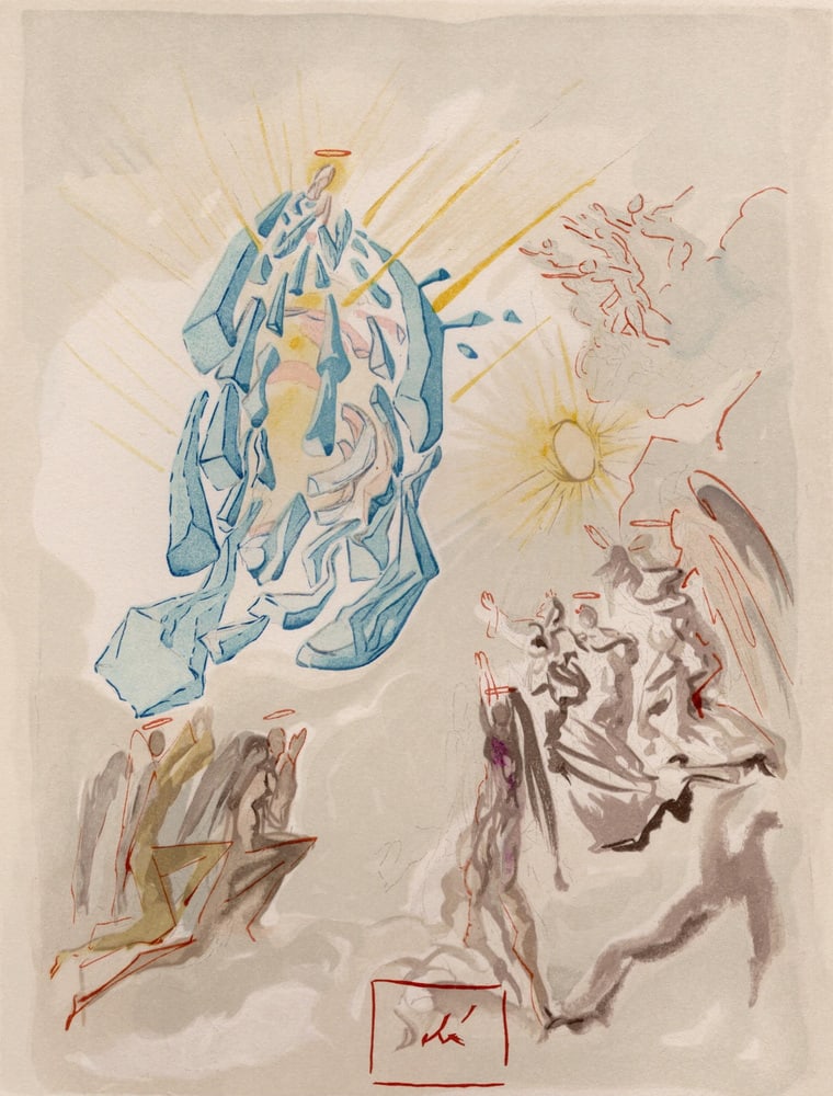 Salvador Dali, Apotheosis of Mary, 1964, Woodcut - 2