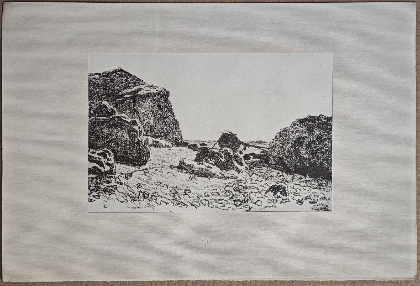 After Claude Monet, Boat Between Cliffs, Lithograph - 2