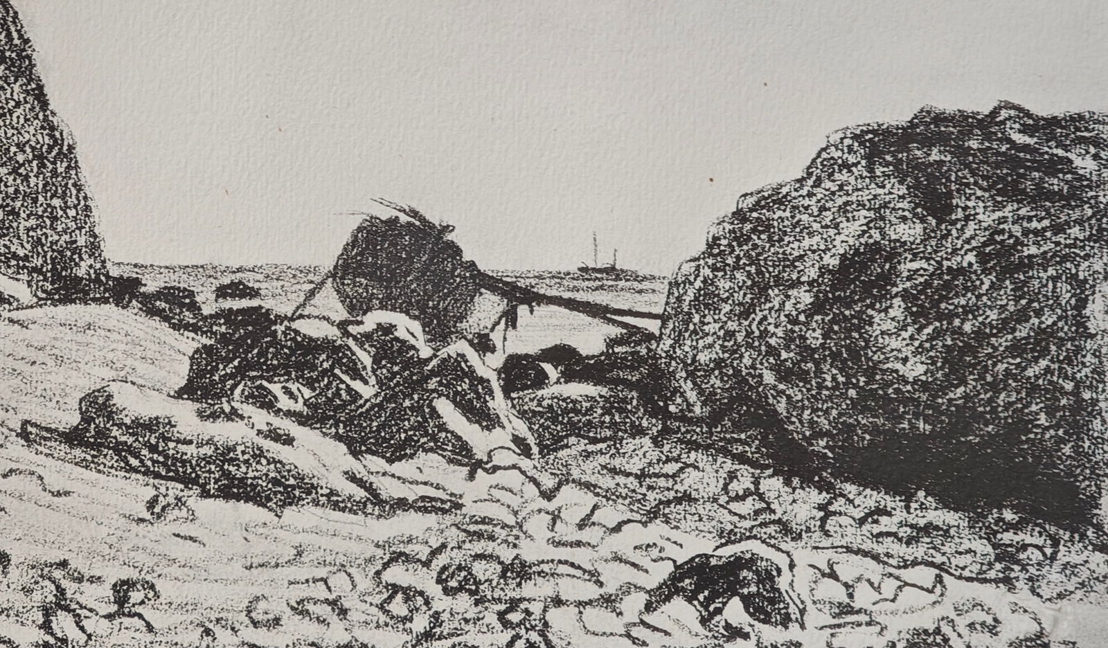 After Claude Monet, Boat Between Cliffs, Lithograph - 6
