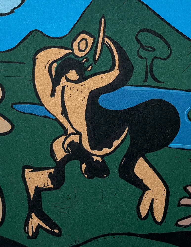 Pablo Picasso, Bacchanal: Fauns and Goat, Linocut, 1962 - 5