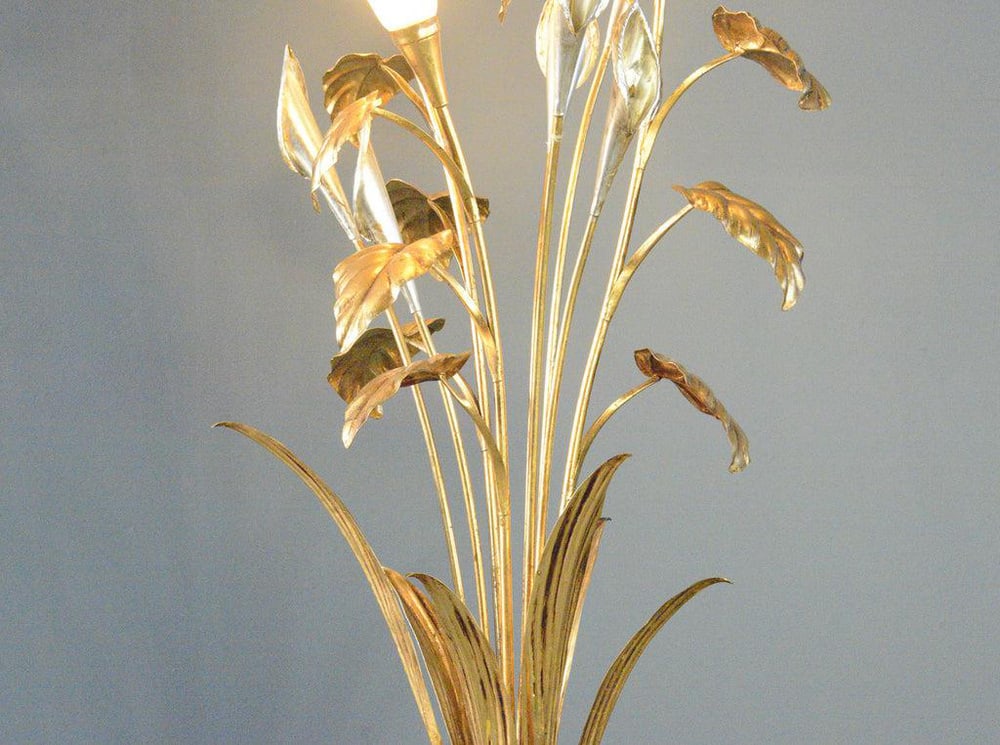 Hollywood Regency Gold Leaf Floor Lamp by Hans Kögl - 3