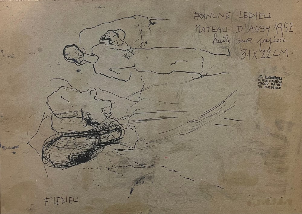 Francine Ledieu, Plateau d’Assy, 1952, Oil on Paper - 2