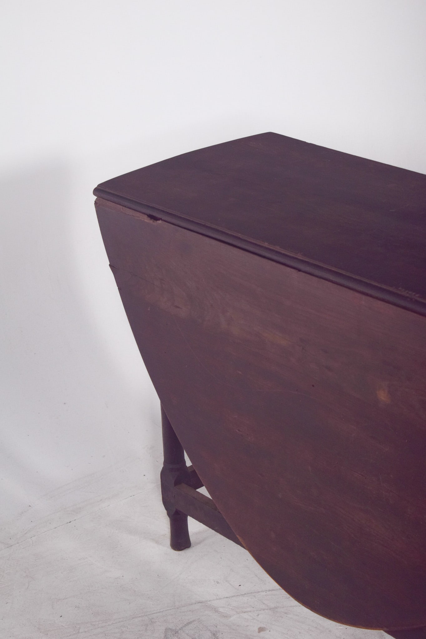 Vintage Portuguese Flip Flap Oval-Top Table, 1920s - 6