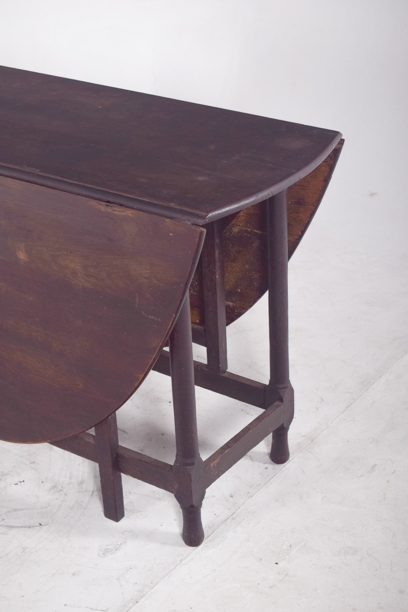 Vintage Portuguese Flip Flap Oval-Top Table, 1920s - 7