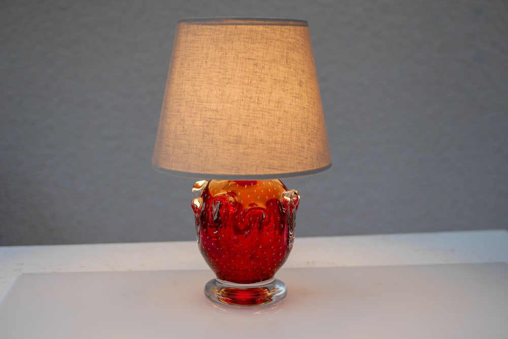 Red Crystal Glass Lamp by Börne Augustsson for Åseda - 9