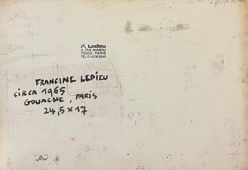 Francine Ledieu, Untitled, 1965, Gouache - 2