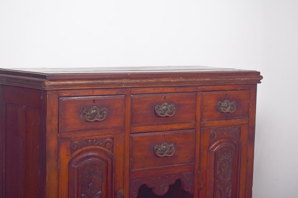 Vintage Portuguese Tall Sideboard, 1920 - 2
