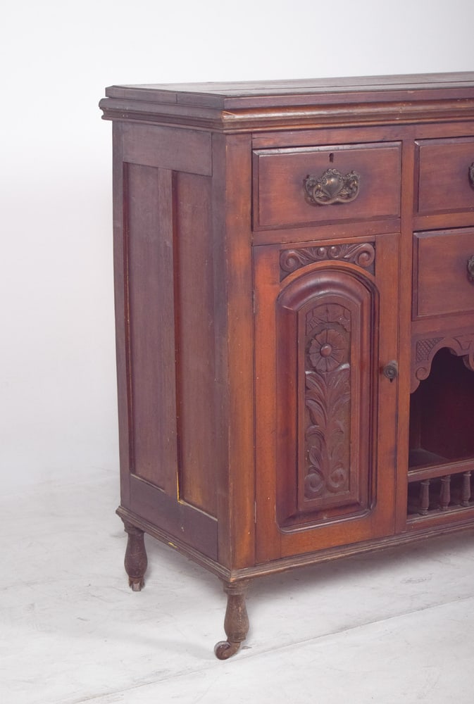 Vintage Portuguese Tall Sideboard, 1920 - 4
