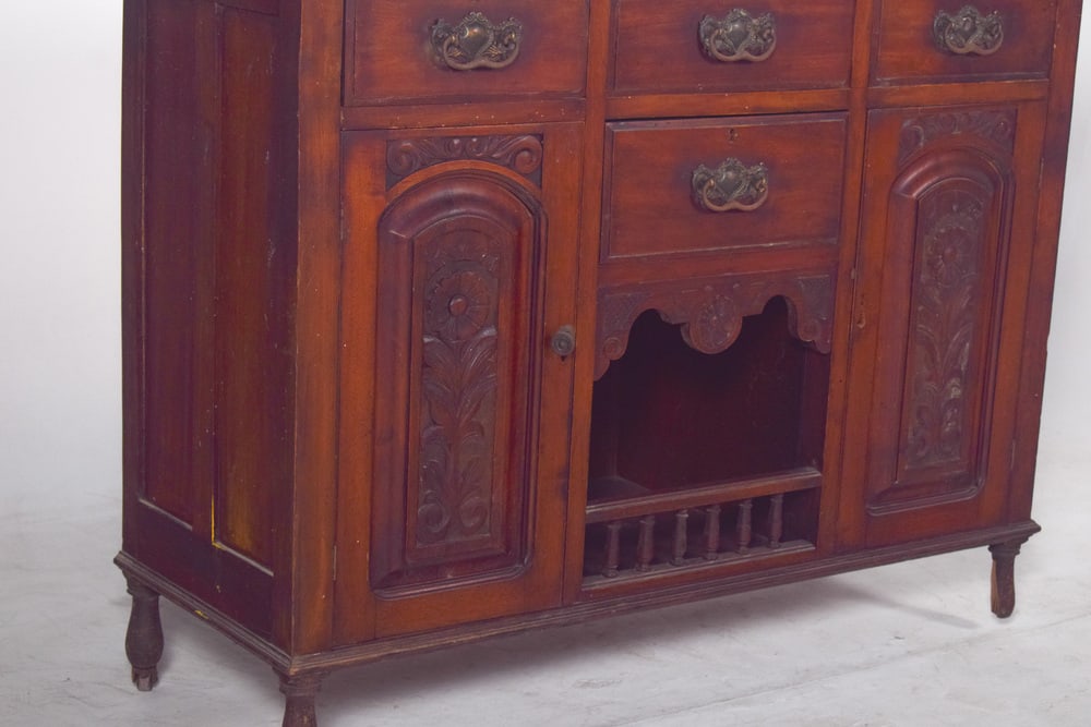Vintage Portuguese Tall Sideboard, 1920 - 8