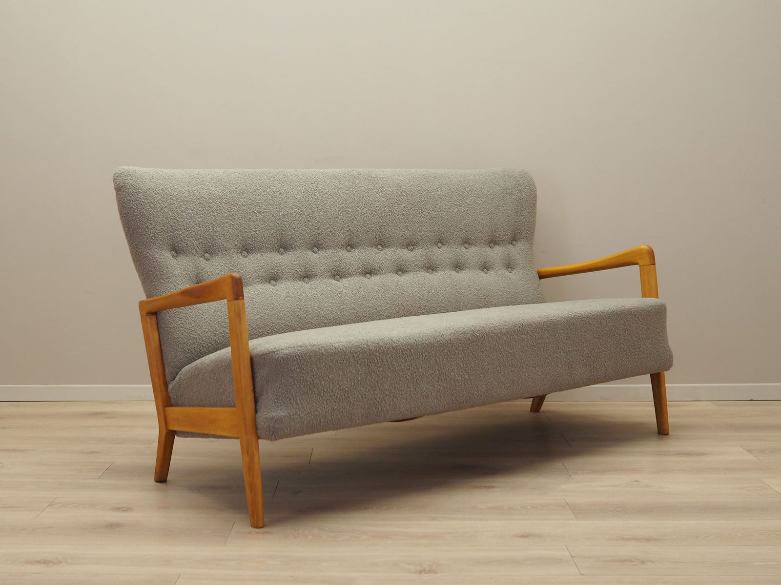 Beech Sofa by Soren Hansen for Fritz Hansen, 1960s - 3