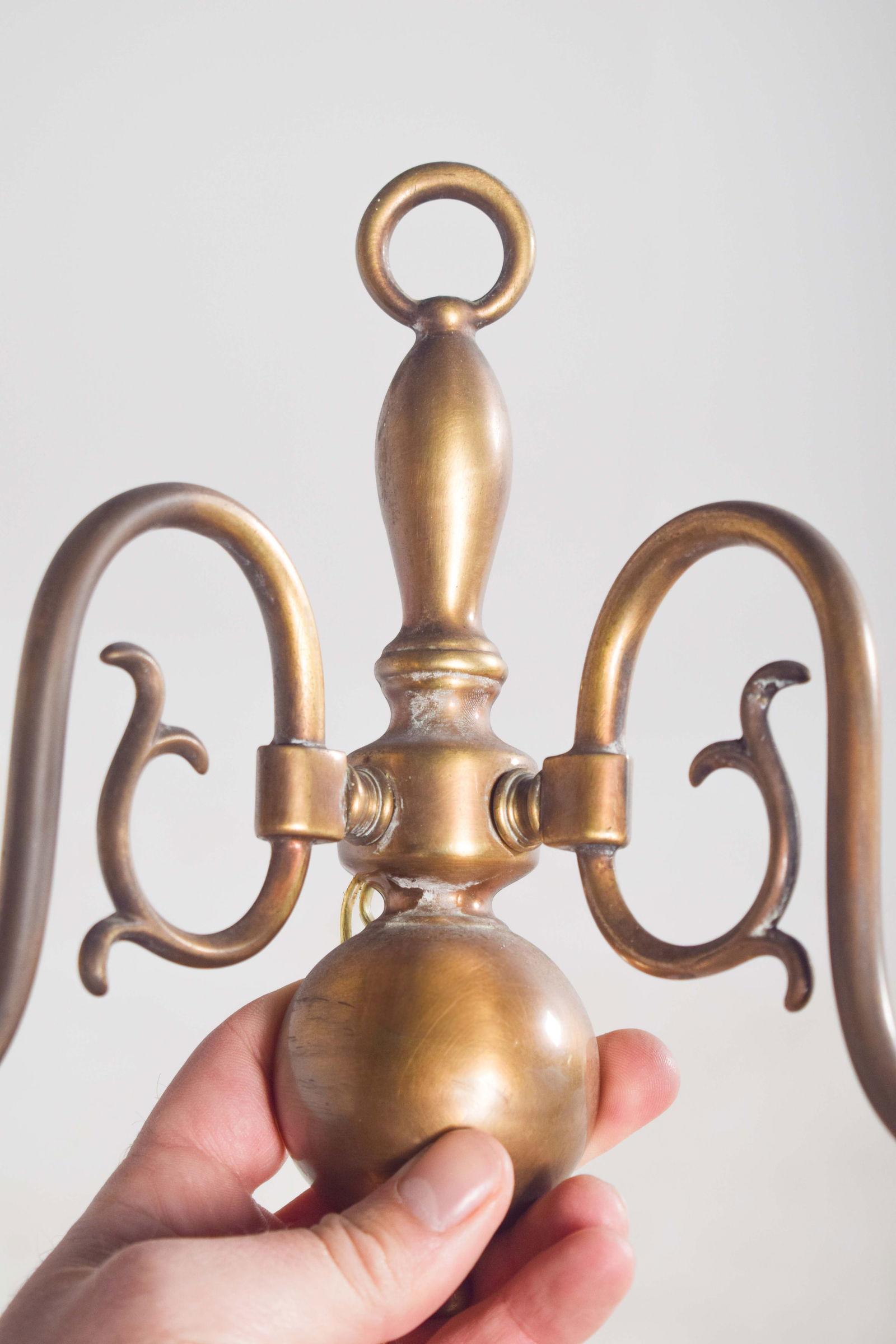 Two-Arm Wall Light in Brass, 1920 - 3