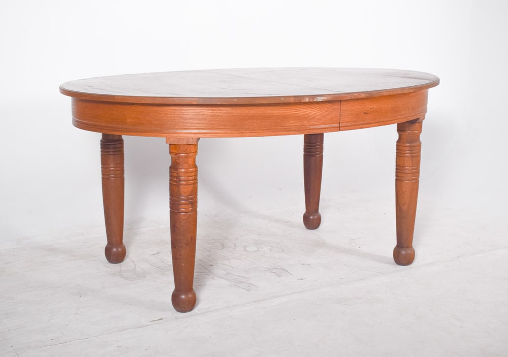 Danish Oval Oak Dining Table, 1950s - 2