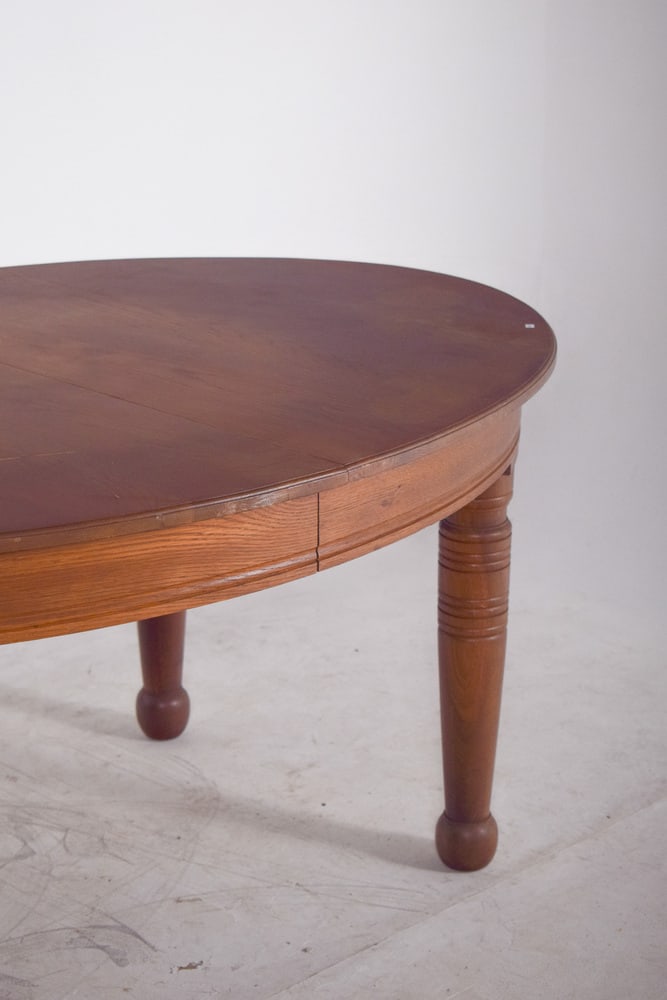 Danish Oval Oak Dining Table, 1950s - 3