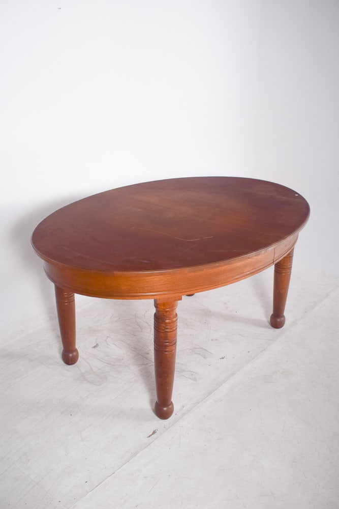 Danish Oval Oak Dining Table, 1950s - 4