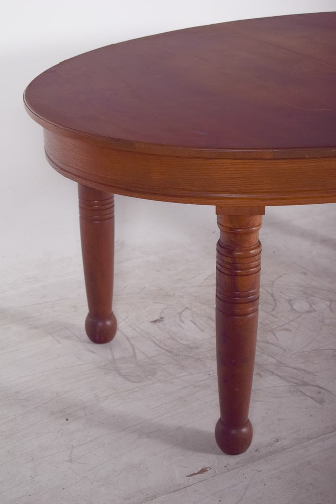 Danish Oval Oak Dining Table, 1950s - 6