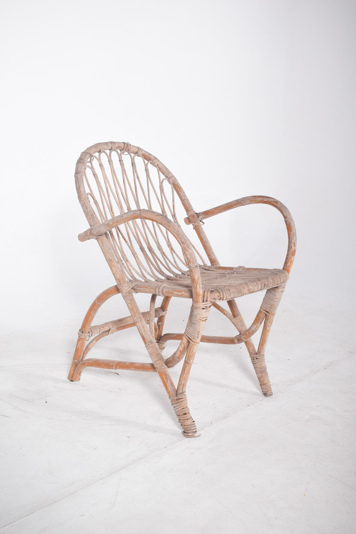 Vitage Wicker Armchair by Unknown for Unknown, 1950 - 10