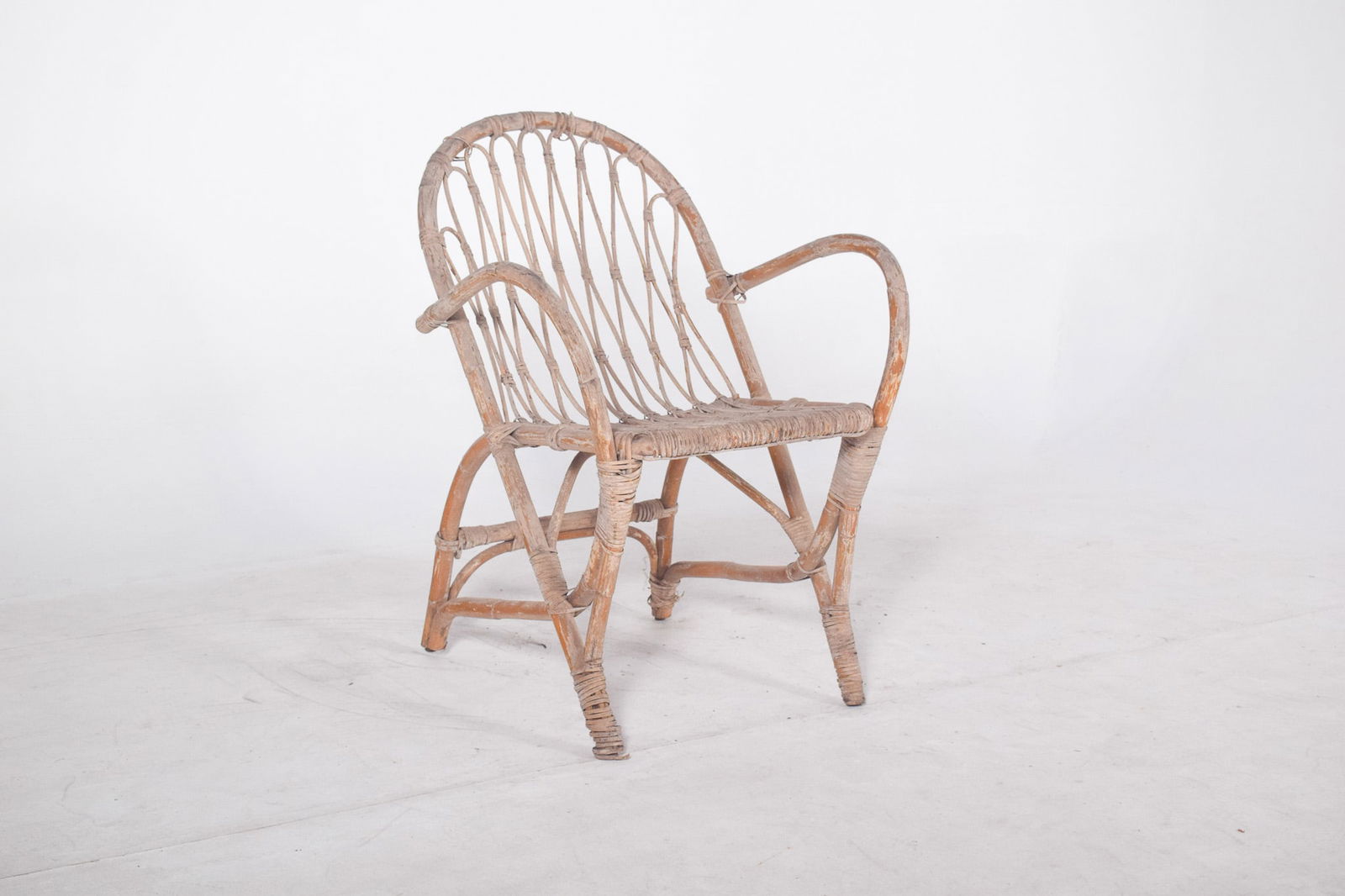 Vitage Wicker Armchair by Unknown for Unknown, 1950 - 11