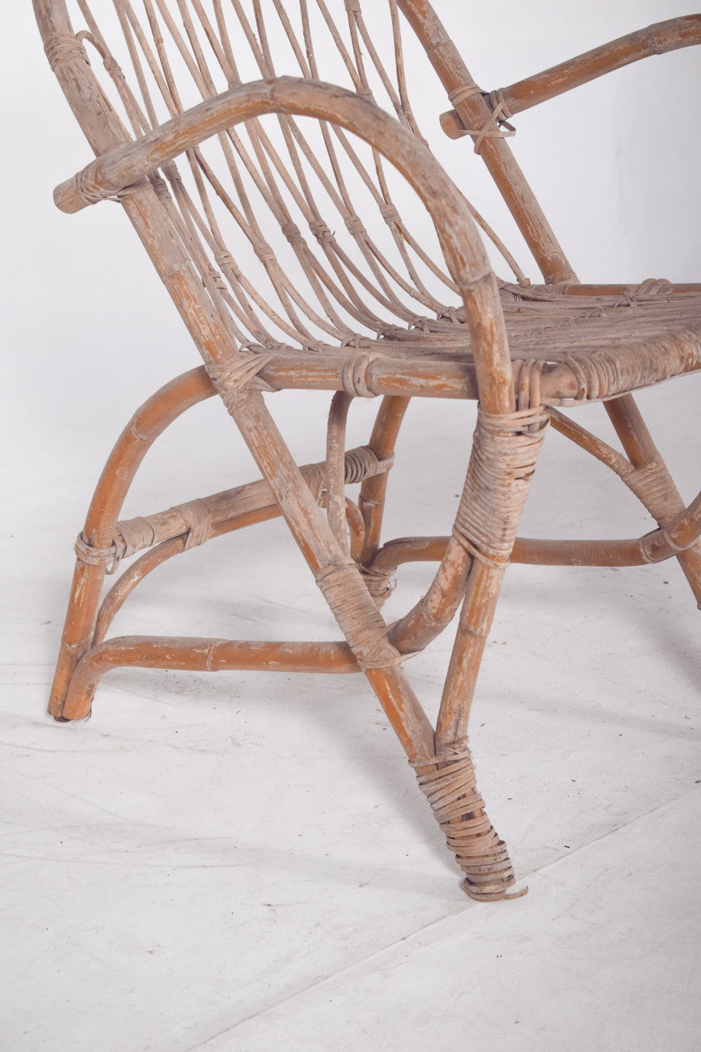 Vitage Wicker Armchair by Unknown for Unknown, 1950 - 5