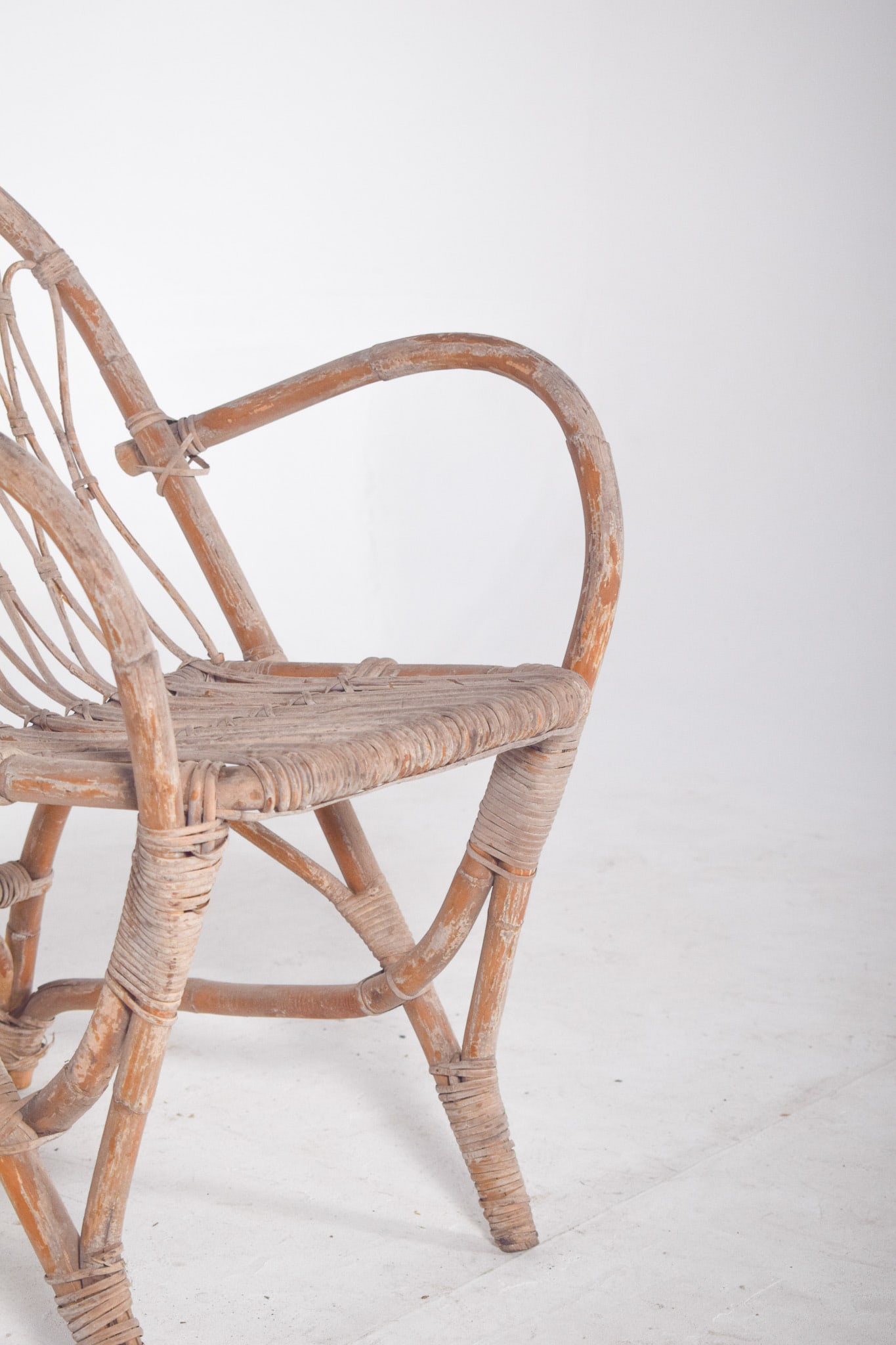 Vitage Wicker Armchair by Unknown for Unknown, 1950 - 9